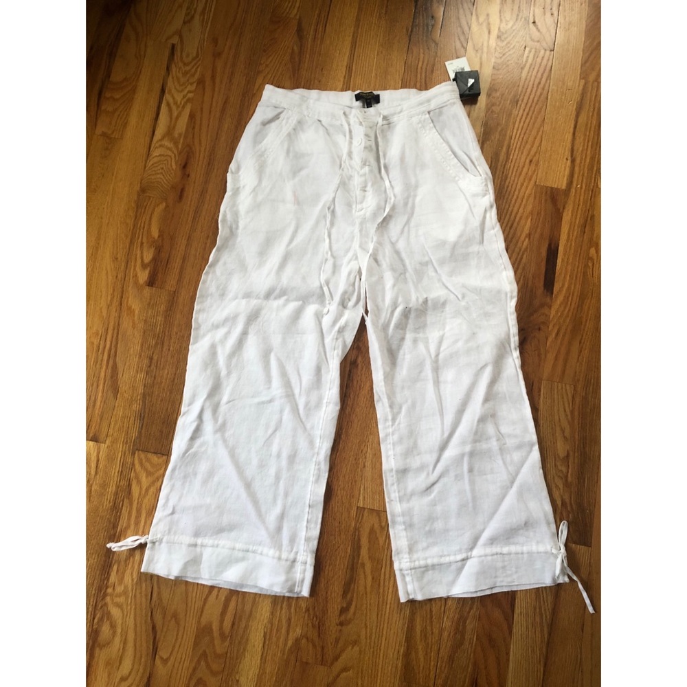 NWT Juicy Couture Linen high waisted white pants size M